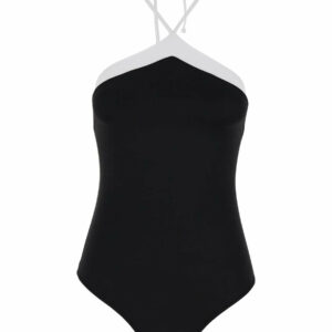 Black And White 'Charlie' Swimsuit In Techno Fabric Stretch Woman