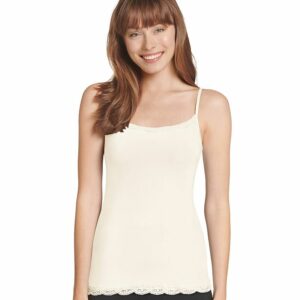 Women's Jockey® No Panty Line Promise Lace Camisole 1927, Size: Large, Ivory