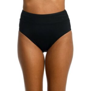 Women's La Blanca Island Goddess Cinch Back High Waist Swim Bottoms 16 Black