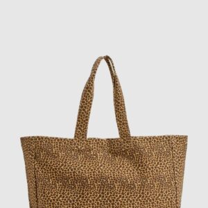 Womens Leopard Print Oversized Canvas Tote Bag - Multi - One Size, Multi