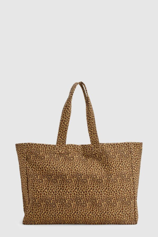 Womens Leopard Print Oversized Canvas Tote Bag - Multi - One Size, Multi