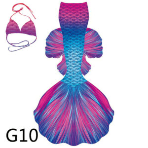 2021 Amazing Big Mermaid Tail for Kids Women NO Monofin Mermaid Costume Swimsuit