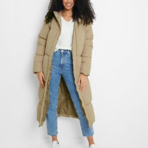 Women's Mocha Maxi Puffer Jacket