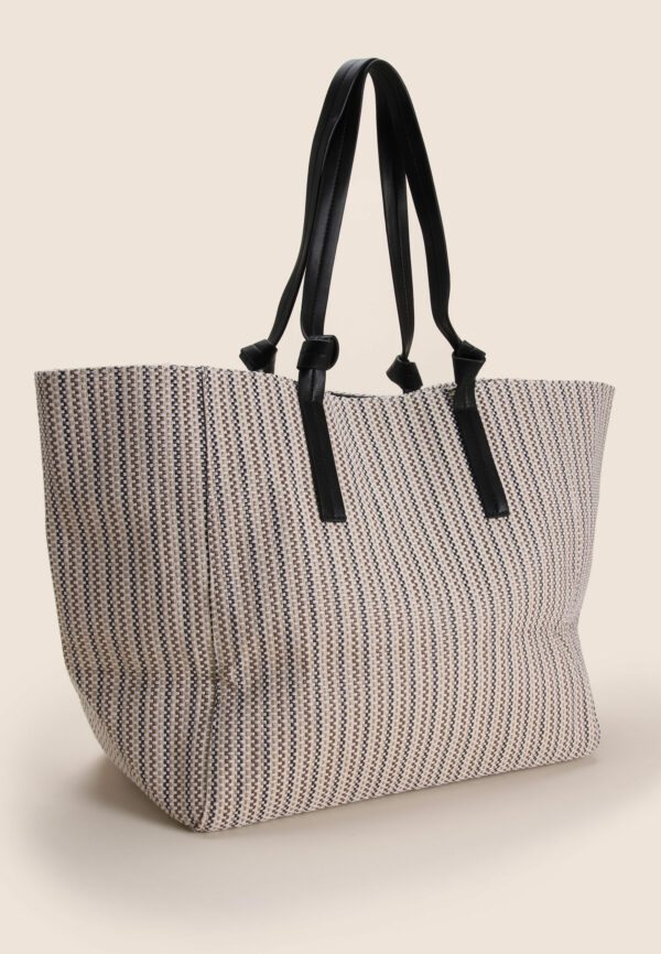 Womens Natural Large Canvas Beach Tote Bag