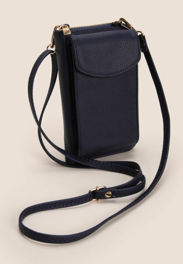 Womens Navy Phone Holder Purse