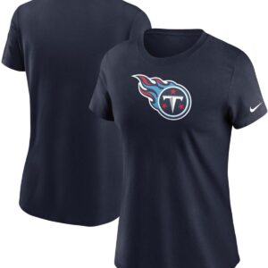 Women's Navy Tennessee Titans Logo Essential T-shirt - Navy