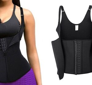 Womens Neoprene Body Shaper Vest Sauna Sweat Waist Trainer Tummy Control Corset S Black Body Shaper