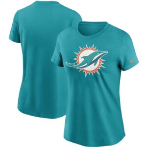 Women's Nike Aqua Miami Dolphins Logo Essential T-shirt - Aqua