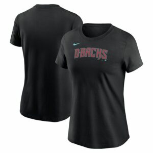 Women's Nike Black Arizona Diamondbacks Wordmark T-Shirt, Size: XL