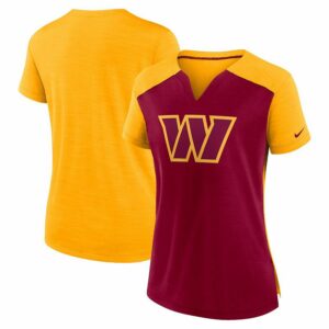 Women's Nike Burgundy/Gold Washington Commanders Impact Exceed Performance Notch Neck T-Shirt, Size: Small, Wft Med Re