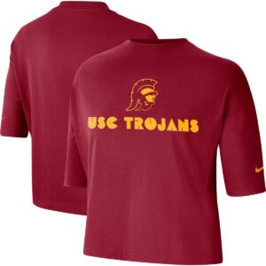 Women's Nike Cardinal Usc Trojans Crop Performance T-shirt - Cardinal