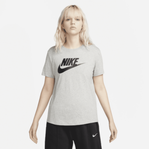 Women's Nike Sportswear Essentials Logo T-Shirt in Grey, Size: 2XL | DX7906-063