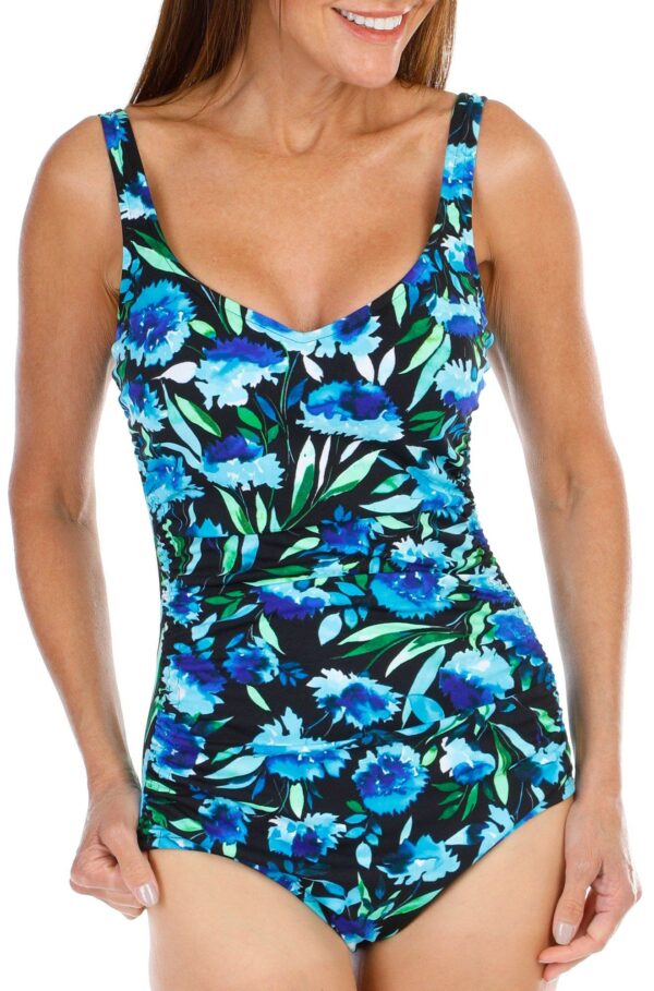 Women's One Piece Floral Print Swimsuit