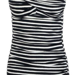 Women's One Piece Stripe Print Swimsuit