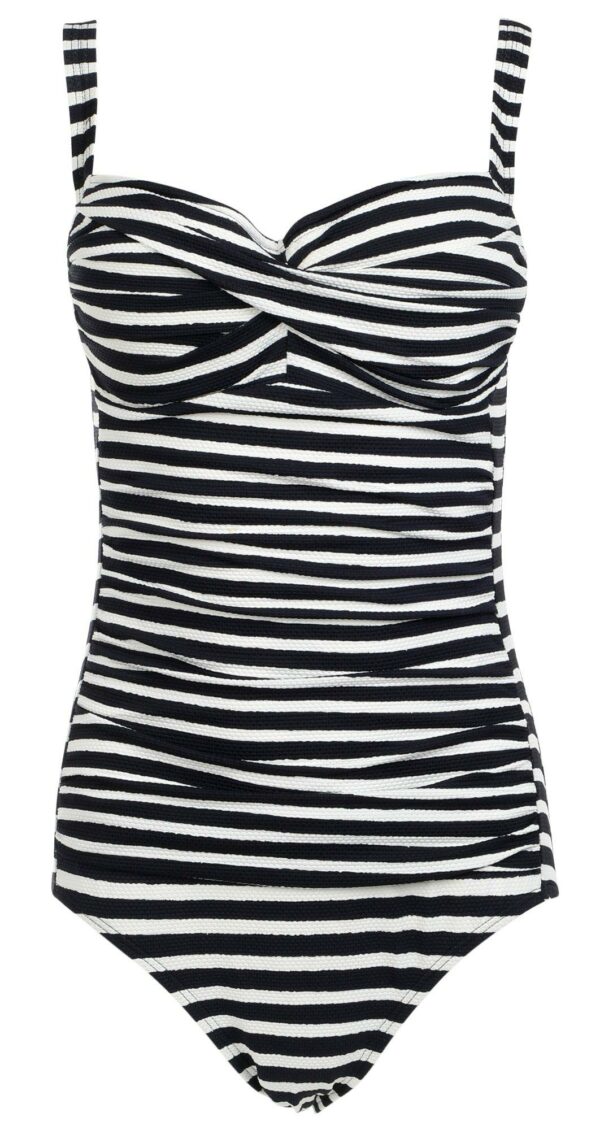 Women's One Piece Stripe Print Swimsuit