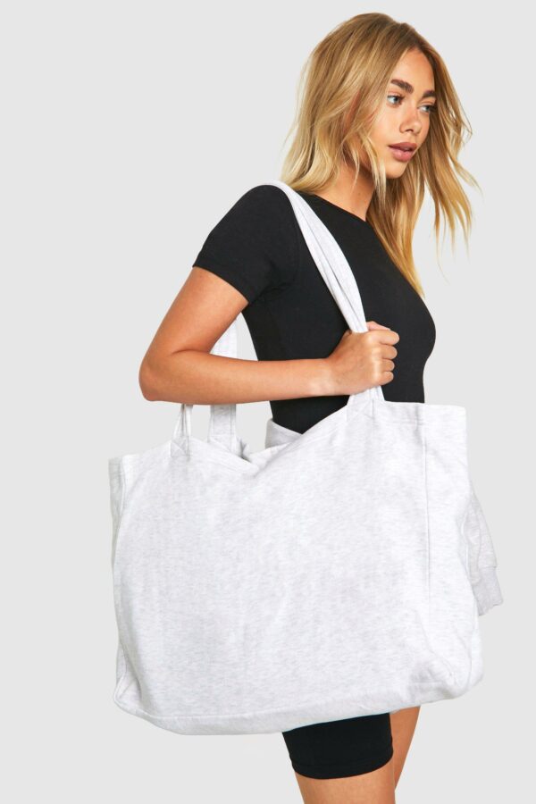 Womens Oversized Shopper Tote Bag - Grey - One Size, Grey