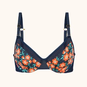 The Unlined Balconette Bra: Poppy Floral