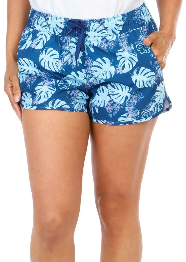 Women's Palm Leaf Print Shorts