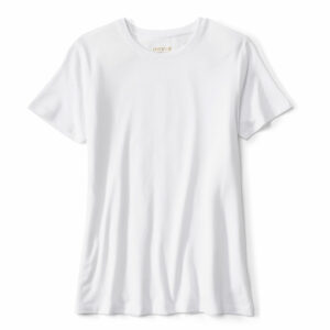 Women's Perfect True Crew Eco-Friendly Short-Sleeved T-Shirt White Size Large Cotton Orvis