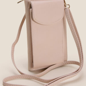 Womens Pink Phone Holder Purse