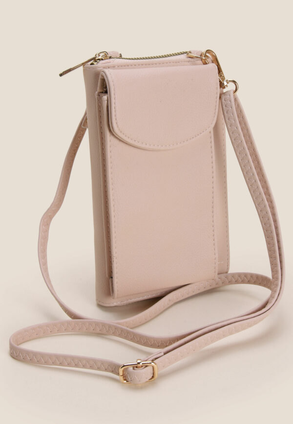 Womens Pink Phone Holder Purse