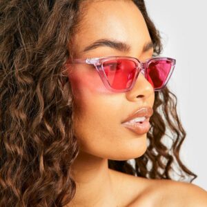 Womens Pink Tonal Cat Eye Sunglasses - One Size