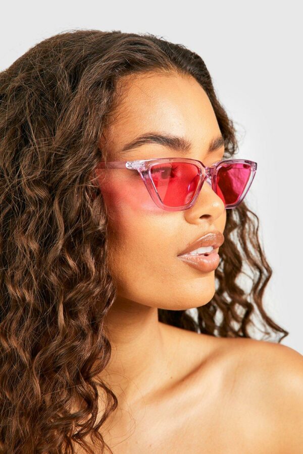 Womens Pink Tonal Cat Eye Sunglasses - One Size