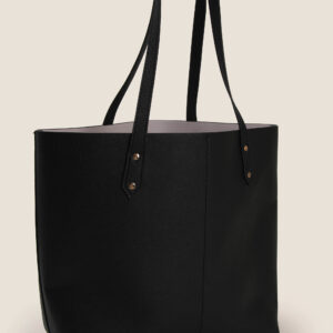 Womens Plain Black Essential Tote Bag