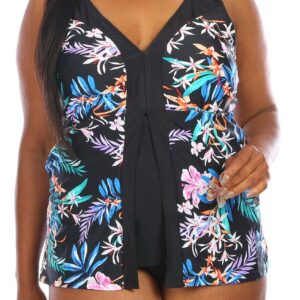 Women's Plus One Piece Floral Print Swimsuit