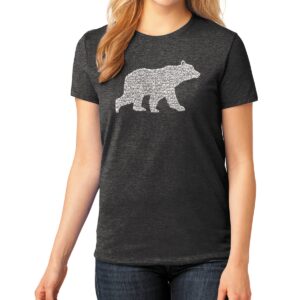 Women's Premium Blend Word Art Mama Bear T-shirt - Black