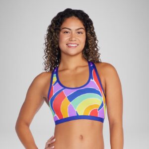 Women's Pride Printed Racerback Bikini Top Multi