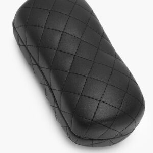 Womens Quilted Hard Sunglasses Case - Black - One Size, Black