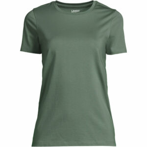 Women's Relaxed Supima Cotton T-Shirt - Lands' End - Green - S