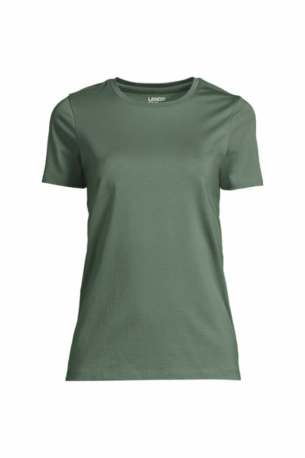 Women's Relaxed Supima Cotton T-Shirt - Lands' End - Green - S