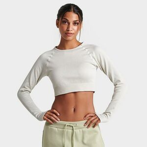 Women's Ribbed Seamless Long-Sleeve T-Shirt