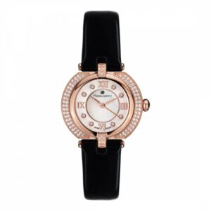 Women's Rose Gold/Black Mother of Pearl/Crystal Mille Cailloux Watch