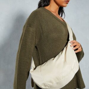 Womens Round Padded Shoulder Bag - cream - One Size, Cream