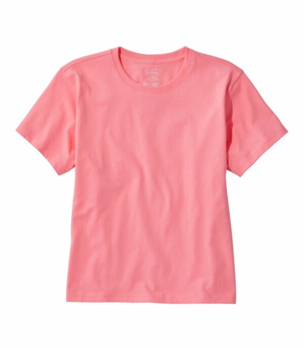 Women's Saturday T-Shirt, Crewneck Sunrise Pink Small, Cotton L.L.Bean