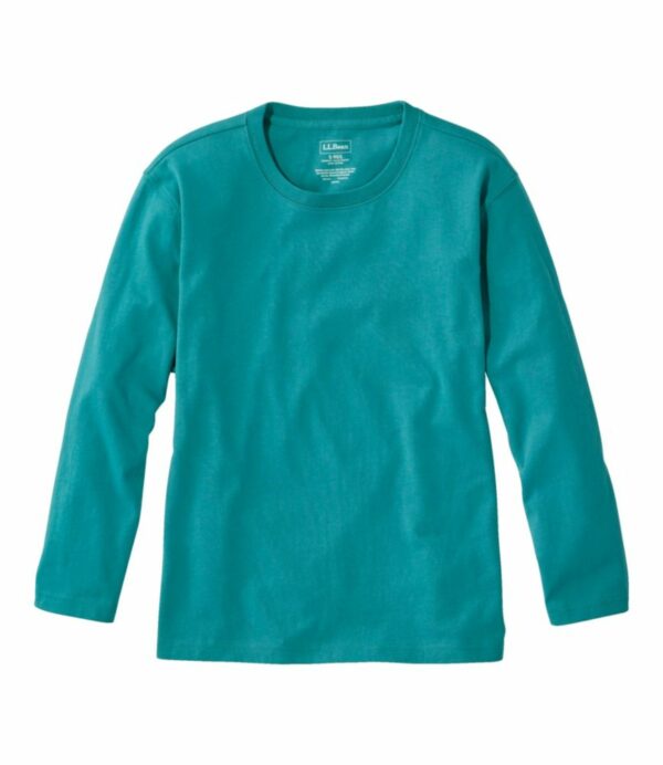 Women's Saturday T-Shirt, Crewneck Three-Quarter-Sleeve Blue-Green 2X, Cotton L.L.Bean