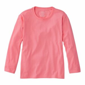 Women's Saturday T-Shirt, Crewneck Three-Quarter-Sleeve Sunrise Pink 1X, Cotton L.L.Bean