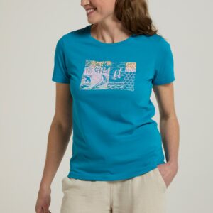 Womens Sealife Organic T-Shirt - Teal