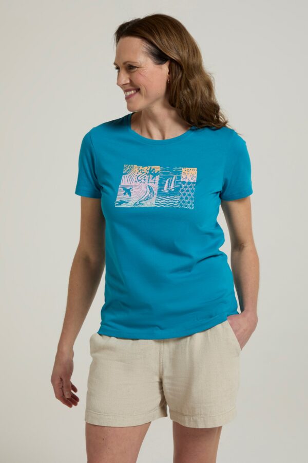 Womens Sealife Organic T-Shirt - Teal