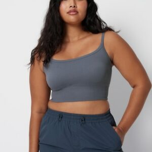 Women's Seamless Half Bra Camisole Gray Small UNIQLO US