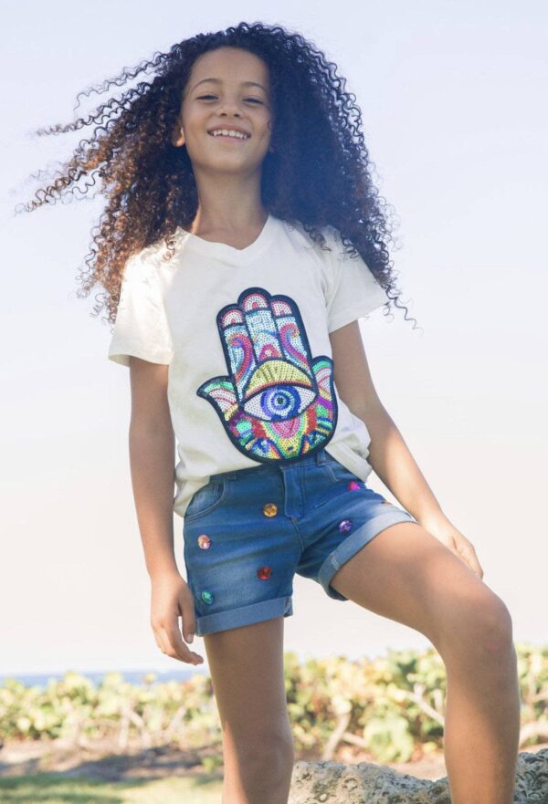 Women's Sequin Hamsa T-Shirt