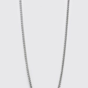 Womens Silver Rope Chain Necklace - Grey - One Size, Grey