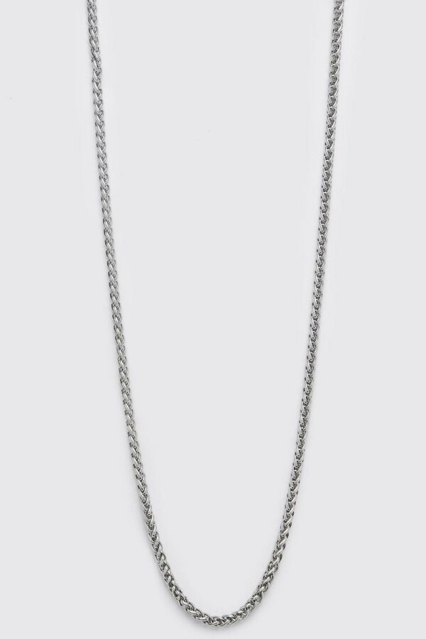 Womens Silver Rope Chain Necklace - Grey - One Size, Grey