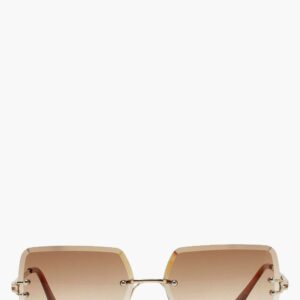 Womens Square Brown Lens Oversized Sunglasses - One Size, Brown