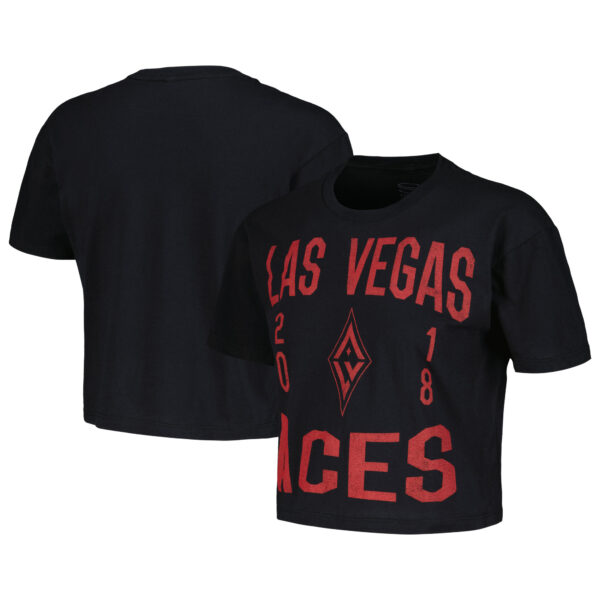 Women's Stadium Essentials Black Las Vegas Aces City Year Cropped T-Shirt