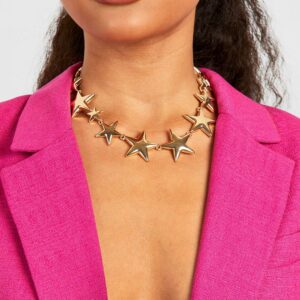 Womens Statement Star Necklace - Gold - One Size, Gold