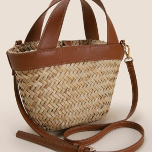 Womens Straw Small Basket Tote Bag